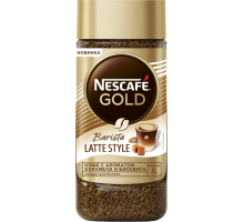 Кофе растворимый с добавлением молотого NESCAFE Gold Barista Latte Style натурального жареный сублимированный, 85г, Россия, 85 г