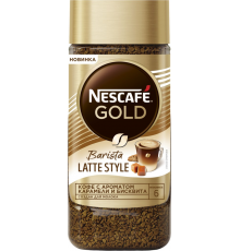 Кофе растворимый с добавлением молотого NESCAFE Gold Barista Latte Style натурального жареный сублимированный, 85г, Россия, 85 г