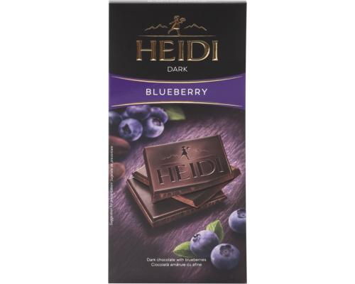 Шоколад темный HEIDI Dark Черника, 80г, Румыния, 80 г