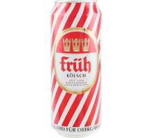 Пиво светлое FRUH Kolsch фильтрованное пастеризованное, 4,8%, ж/б, 0.5л, Германия, 0.5 L