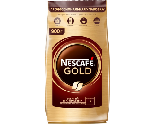 Кофе растворимый NESCAFE Gold натуральный сублимированный, 900г, Россия, 900 г