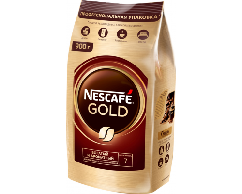 Кофе растворимый NESCAFE Gold натуральный сублимированный, 900г, Россия, 900 г