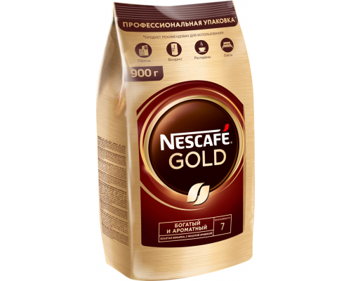 Кофе растворимый NESCAFE Gold натуральный сублимированный, 900г, Россия, 900 г