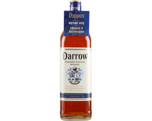 Виски DARROW Шотландский, купажированный 40%, 1л, Великобритания, 1 L