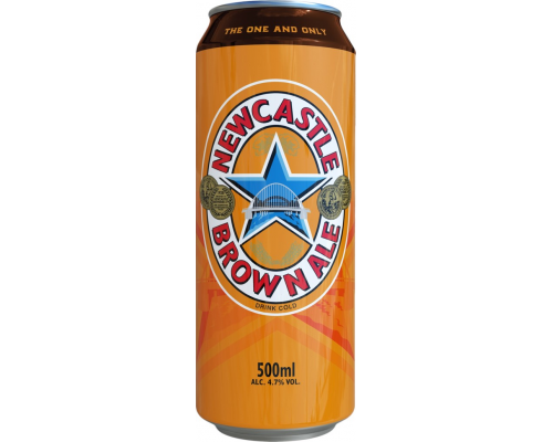 Пиво темное NEWCASTLE Brown Ale, фильтрованное, пастеризованное, 4,7%, ж/б, 0.5л, Великобритания, 0.5 L