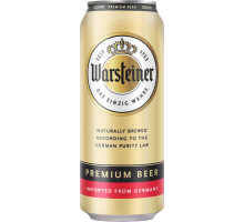 Пиво светлое WARSTEINER Premium beer фильтрованное пастеризованное, 4,8%, ж/б, 0.5л, Германия, 0.5 L