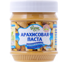 Паста арахисовая АЗБУКА ПРОДУКТОВ Классическая c кусочками арахиса, 340г, Индия, 340 г