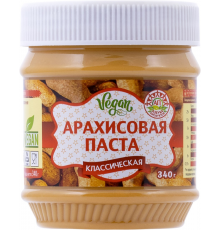 Паста арахисовая АЗБУКА ПРОДУКТОВ Классическая кремовая, 340г, Индия, 340 г