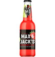 Напиток пивной MAX&JACK'S Strawberry Lime Клубника, лайм нефильтрованный
пастеризованный 4,7%, 0.45л, Россия, 0.45 L