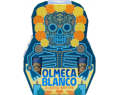 Напиток спиртной OLMECA Tequila Blanco 38%, п/у + 2 стакана, 0.7л, Мексика, 0.7 L