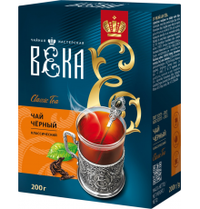 Чай черный ВЕКА Классический, листовой, 200г, Россия, 200 г