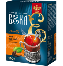 Чай черный ВЕКА Классический, крупнолистовой, 100г, Россия, 100 г