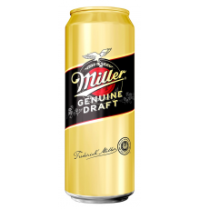 Напиток пивной MILLER Genuine Draft пастеризованный 4,7%, 0.43л, Россия, 0.43 L