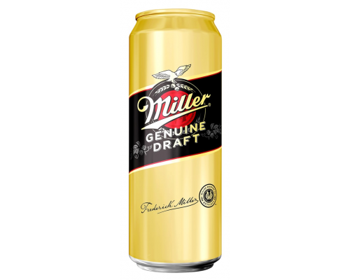 Напиток пивной MILLER Genuine Draft пастеризованный 4,7%, 0.43л, Россия, 0.43 L