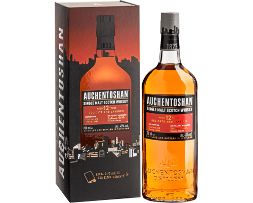 Виски AUCHENTOSHAN Шотландский односолодовый 12 лет 40%, п/у + ежедневник, 0.7л, Великобритания, 0.7 L