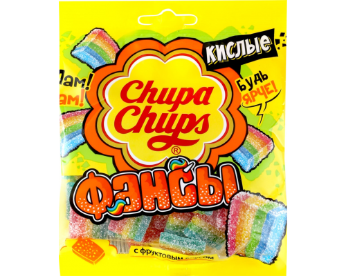 Мармелад жевательный CHUPA CHUPS Фансы c фруктовым вкусом, 70г, Россия, 70 г