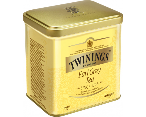 Чай черный TWININGS Эрл Грей с ароматом бергамота листовой, ж/б, 100г, Польша, 100 г