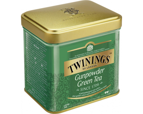 Чай зеленый TWININGS Gunpowder листовой, ж/б, 100г, Польша, 100 г