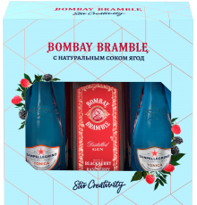 Коктейль BOMBAY Брамбл 37,5%, п/у, 0.7л + Тоник SANPELLEGRINO,2x0.2л, Великобритания, 0.7 L