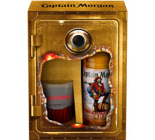 Напиток спиртной CAPTAIN MORGAN Original Spiced Gold на основе невыдержанного рома 35%, п/у + стакан, 0.7л, Великобритания, 0.7 L