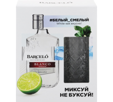 Ром BARCELO Blanco 40%, п/y + стакан, 0.7л, Доминик. респ., 0.7 L