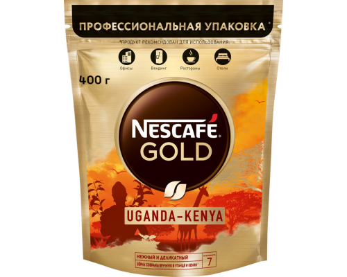 Кофе растворимый NESCAFE Gold Orgn Ugnd-Kenya, 400г, Россия, 400 г