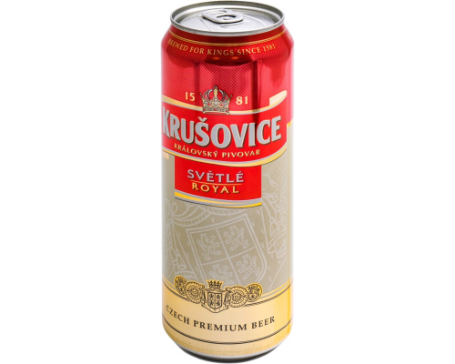 Пиво светлое KRUSOVICE пастеризованное 4,2%, 0.43л, Россия, 0.43 L