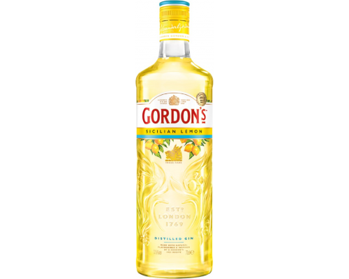 Джин GORDON'S Sicilian Lemon 37,5%, 0.7л, Великобритания, 0.7 L