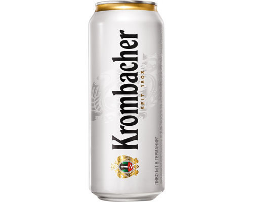 Пиво светлое KROMBACHER Pils фильтрованное пастеризованное, 4,8%, ж/б, 0.5л, Германия, 0.5 L