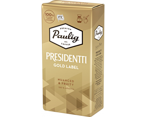 Кофе молотый PAULIG Presidentti Gold UTZ IP, 250г, Россия, 250 г