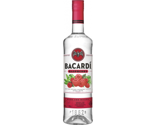 Напиток спиртной BACARDI Raspberry со вкусом малины на основе невыдержанного рома 32%, 0.7л, Италия, 0.7 L