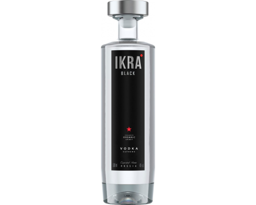 Водка IKRA BLACK 40%, 0.5л, Россия, 0.5 L