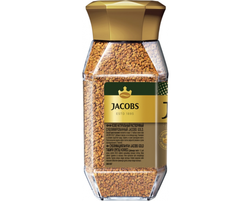 Кофе растворимый JACOBS Gold натуральный сублимированный, 190г, Россия, 190 г