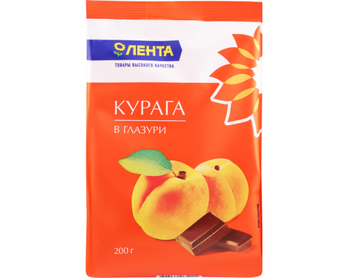 Конфеты ЛЕНТА Фрукты в глазури курага, 200г, Россия, 200 г