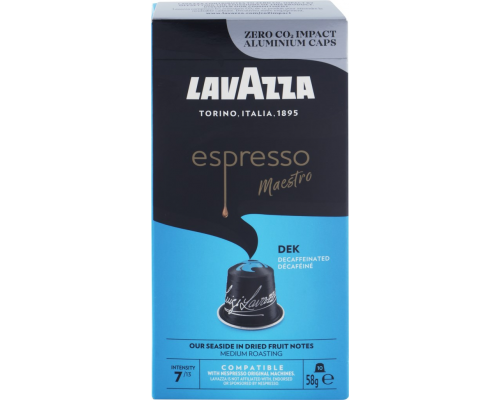 Кофе молотый в капсулах LAVAZZA Espresso Dek натуральный жареный декофеинизированный, 10кап, Германия, 10 кап