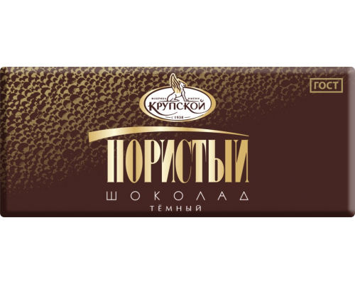 Шоколад темный Ф.КРУПСКОЙ Пористый, 80г, Россия, 80 г