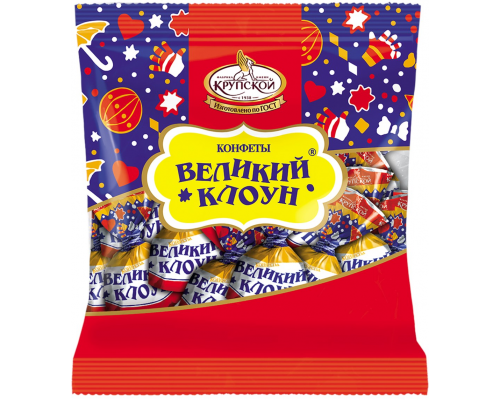 Конфеты Ф.КРУПСКОЙ Великий клоун, 200г, Россия, 200 г