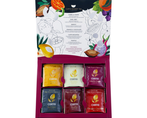 Чай черный CURTIS Dessert Tea Collection, 30пак, Россия, 30 саш