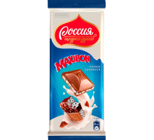 Шоколад молочный РОССИЯ ЩЕДРАЯ ДУША Maxibon cookie sandwich с двухслойной начинкой со вкусом мороженного и печеньем, 80г, Россия, 80 г