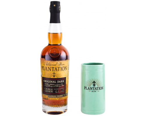 Ром PLANTATION Original Dark Double Aged выдержанный 40% + стакан, п/у,  0.7л, Франция, 0.7 L