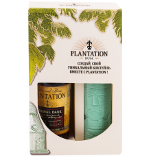 Ром PLANTATION Original Dark Double Aged выдержанный 40% + стакан, п/у,  0.7л, Франция, 0.7 L