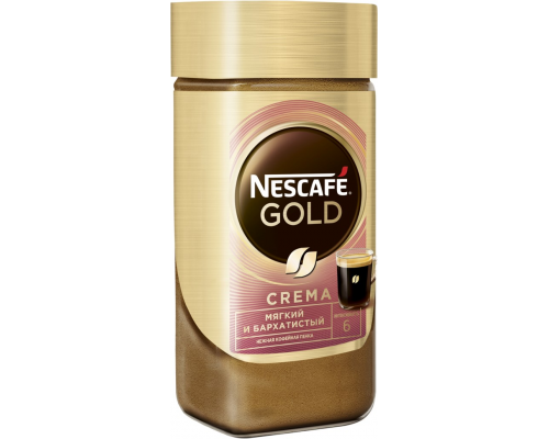 Кофе растворимый NESCAFE Gold Crema натуральный порошкообразный, ст/б, 95г, Россия, 95 г