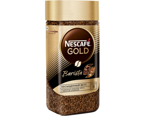 Кофе растворимый с добавлением молотого NESCAFE Gold Barista натуральный сублимированный, ст/б, 85г, Россия, 85 г