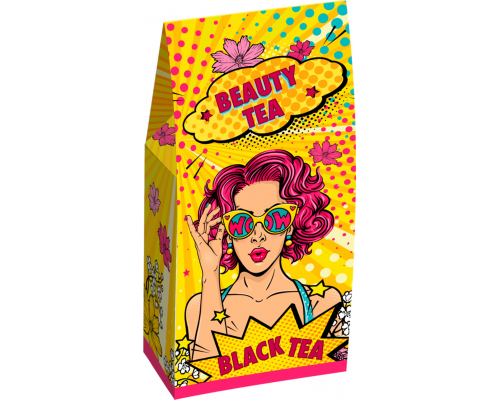 Чай черный TEATALE Beauty Tea Hot Pink, листовой, 100г, Шри-Ланка, 100 г