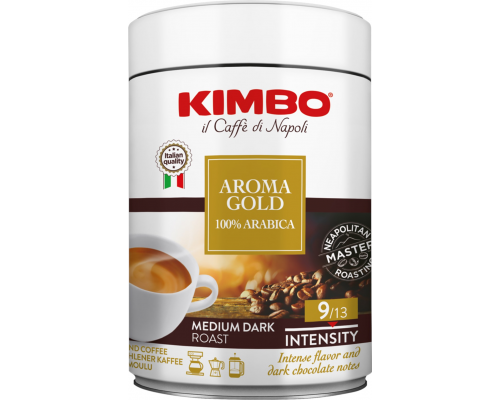 Кофе молотый KIMBO Aroma gold 100% Arabica, 250г, Италия, 250 г