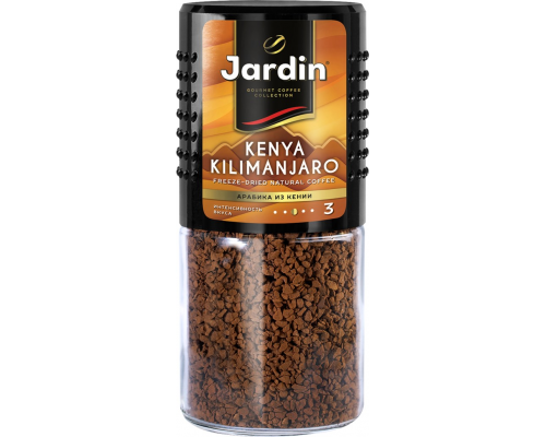 Кофе растворимый JARDIN kenya Kilimanjaro сублимированный, ст/б, 95г, Россия, 95 г