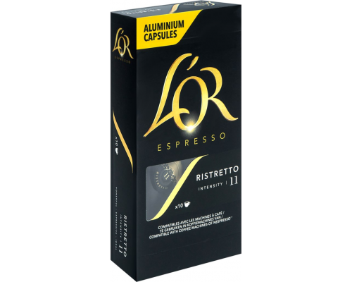 Кофе молотый в капсулах L’OR Espresso Ristretto натуральный жареный, 10кап, Франция, 10 кап