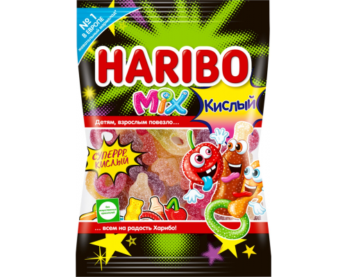 Мармелад жевательный HARIBO Микс Кислый, 100г, Турция, 100 г