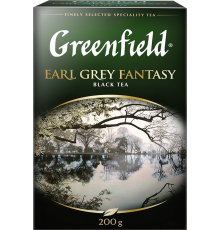 Чай черный GREENFIELD Earl Grey Fantasy с ароматом бергамота листовой, 200г, Россия, 200 г