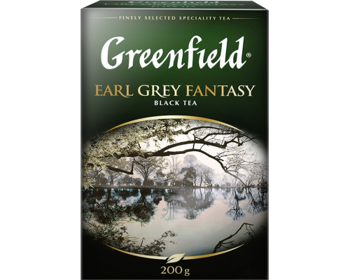 Чай черный GREENFIELD Earl Grey Fantasy с ароматом бергамота листовой, 200г, Россия, 200 г